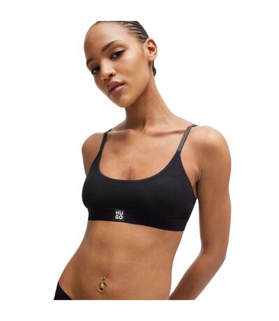 Womens/ladies Logo Modal Stretch Bralette Black Hugo