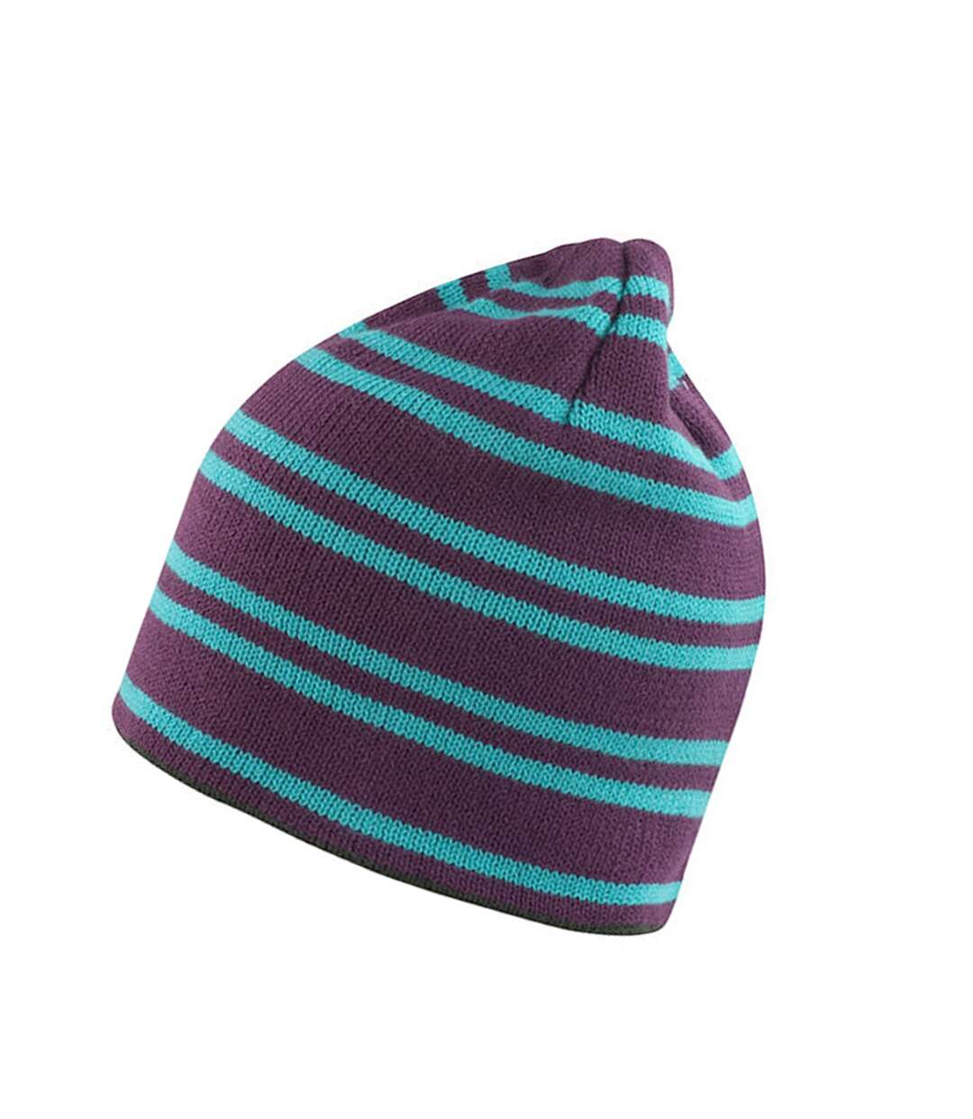 Bonnet Team Prune Turquoise Vif Gris Result Winter Essentials-2