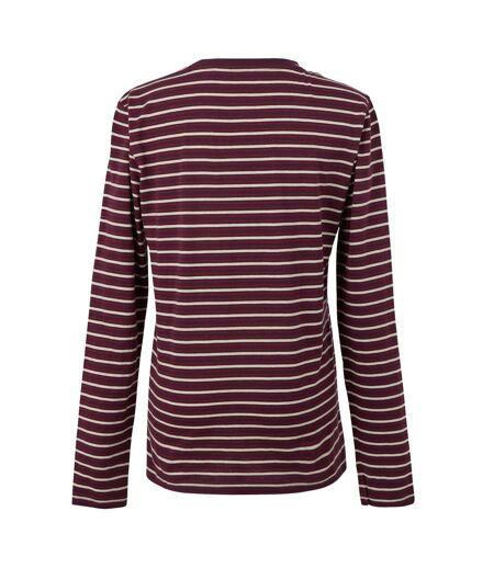 T-shirt Manches Longues Motif/style À Rayures Federica Femme Figue Vanille Clair Regatta