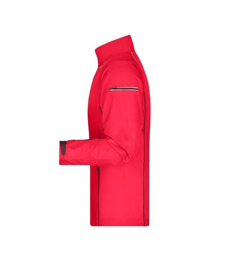Veste Softshell Homme Rouge Noir James And Nicholson