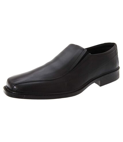 Roamers Mens Superlite Twin Gusset Leather Shoes (Black) - UTDF117