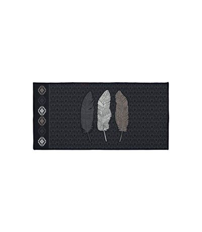 Tapis Déco Rectangle Eternity 57x115cm Noir