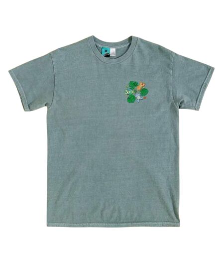 T-shirt Motif/style Imprimé Au Dos Caring & Kindness Adulte Vert Care Bears