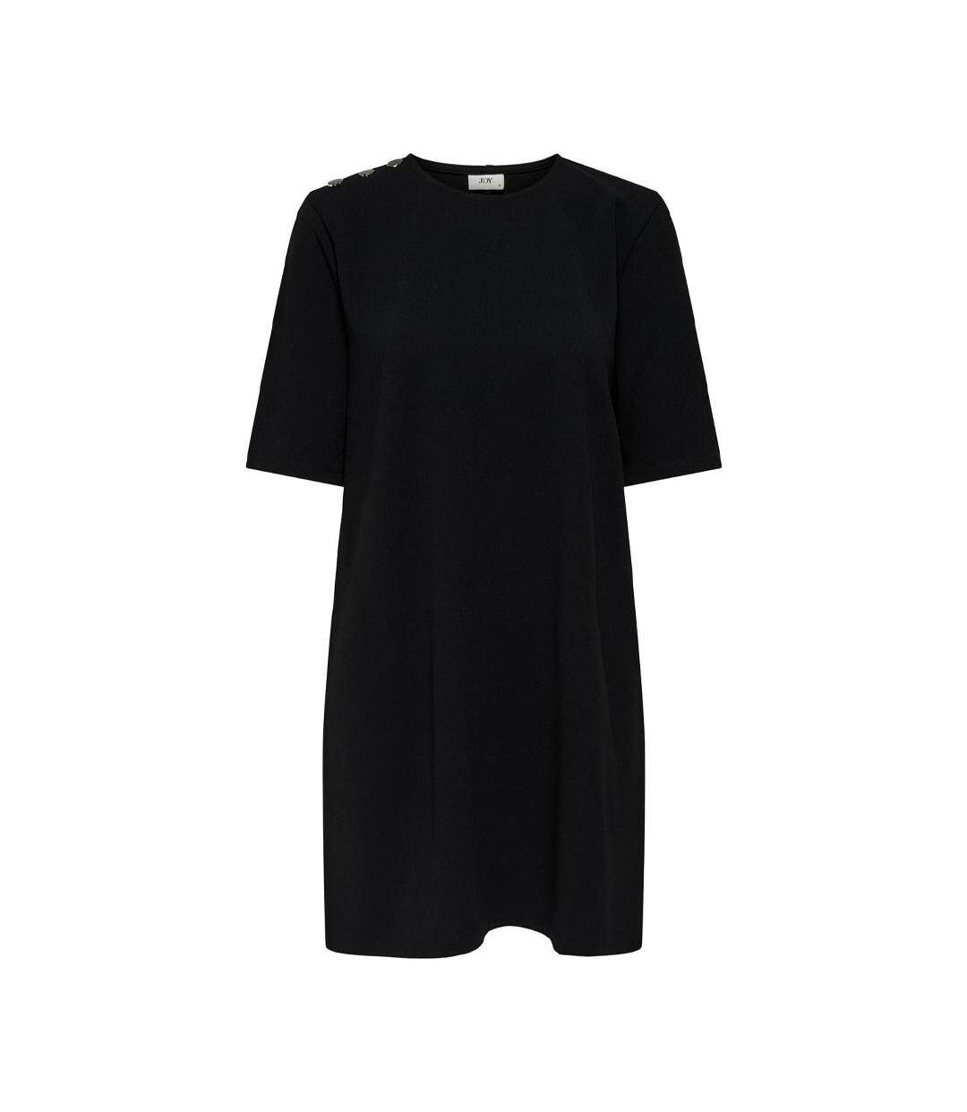 Robe droite noir femme jdy life button-1
