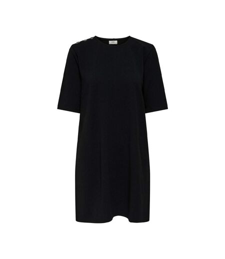 Robe droite noir femme jdy life button
