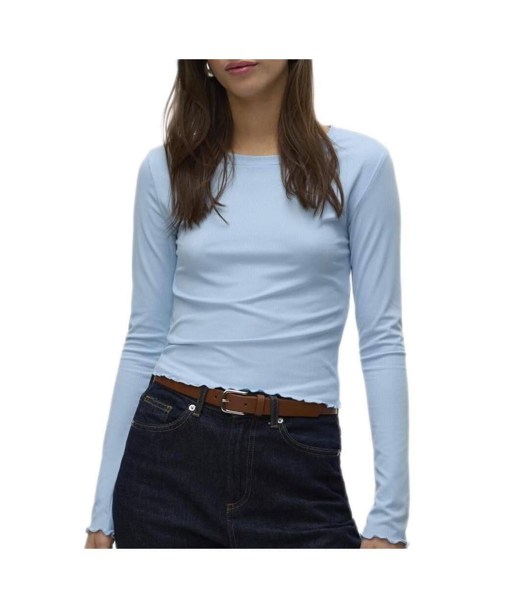 T-shirt bleu femme vero moda sofia-1