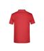 Polo Motif/style Rayures Contrastées Homme Rouge Blanc James And Nicholson-2