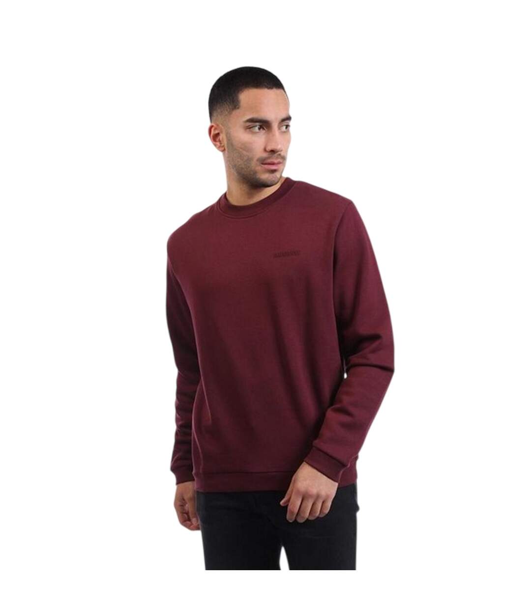 Mens Brushed Back Sweatshirt Red Lyle & Scott-1
