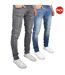 Jeans Tranfold Homme Gris Délavé À La Pierre Ponce Duck And Cover-1