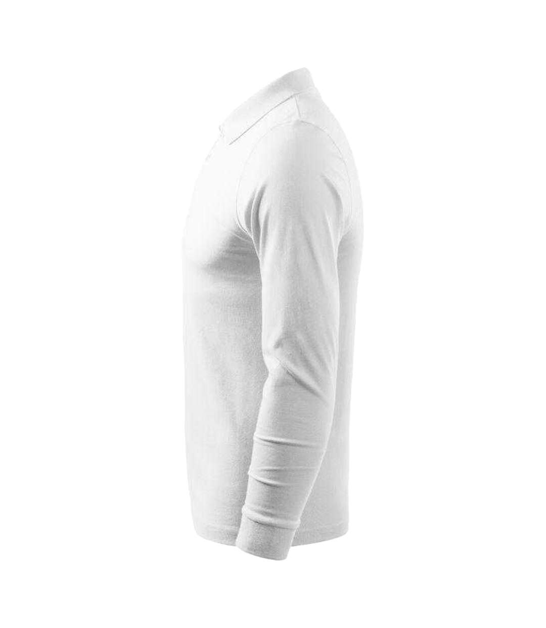 Polo Manches Longues Homme Blanc Malfini-2