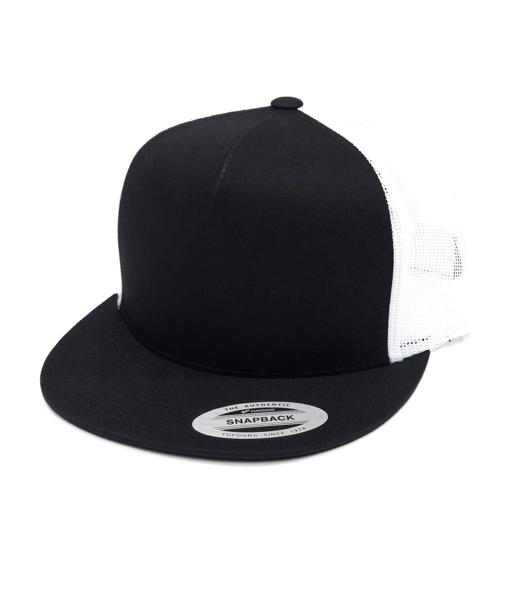 Casquette Trucker Classic Noir Blanc Flexfit-1