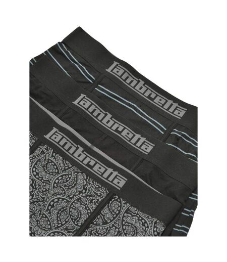 Boxers Motif/style Cachemire Homme Noir Gris Lambretta