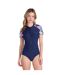 Maillot De Bain Anti-irritation Motif/style Feuilles Isla Femme Bleu Marine Animal-2
