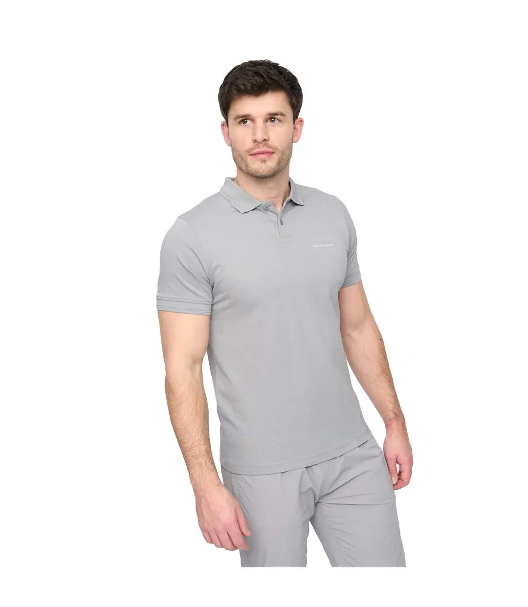 Mens Limatar Short-sleeved Polo Shirt Grey Duck And Cover-1