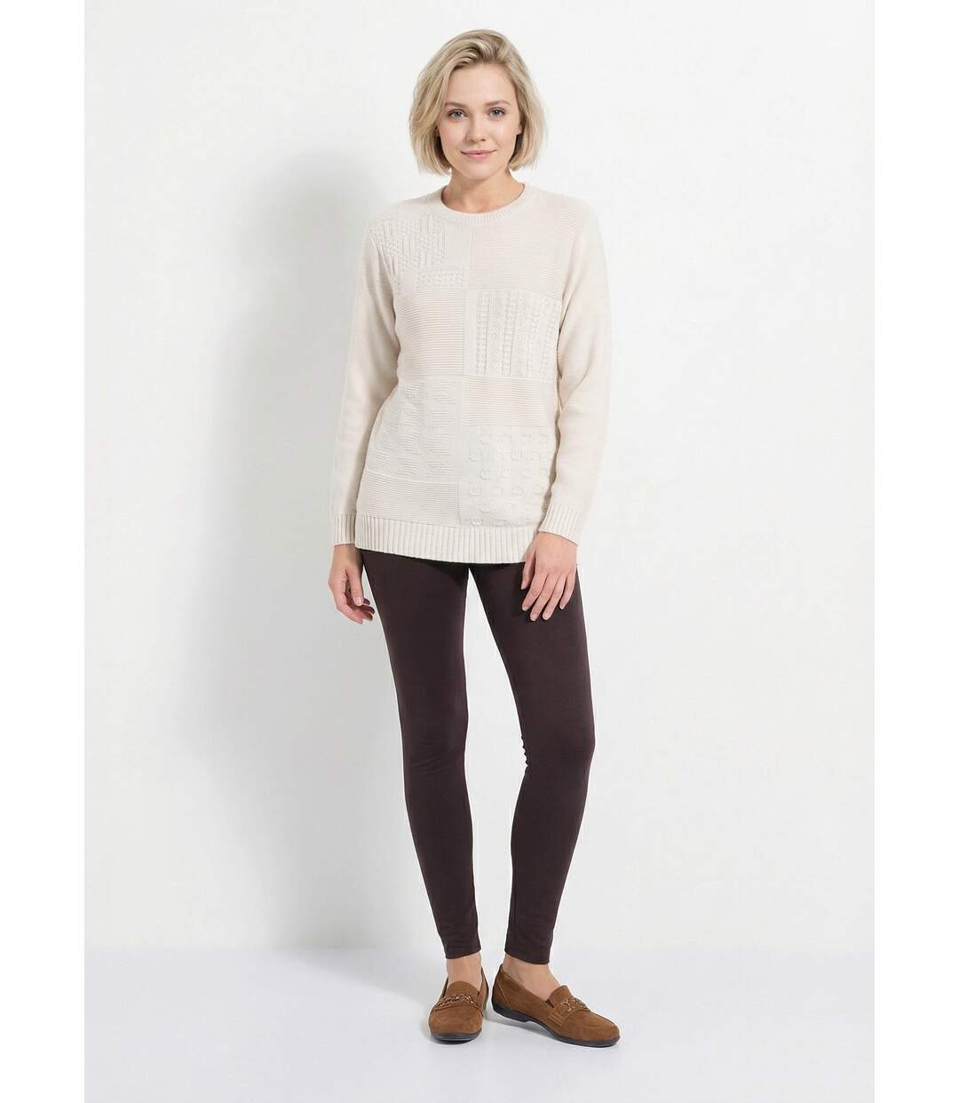 Pull-tunique col rond manches longues-3