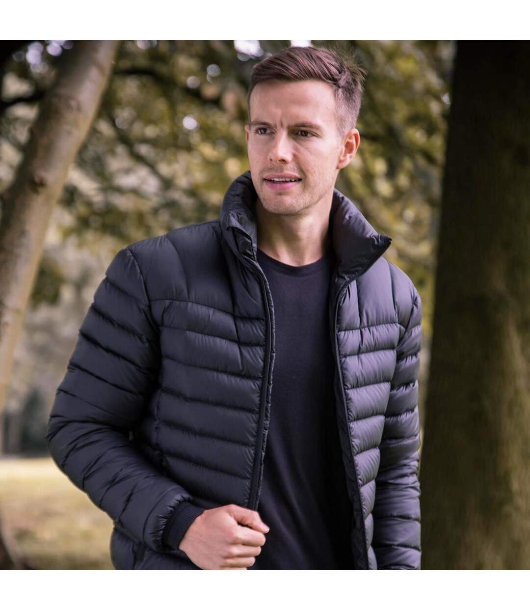 Mens Thermal Waterproof Fleece Lined Quilted Puffer Jacket Coat in a Bag-4