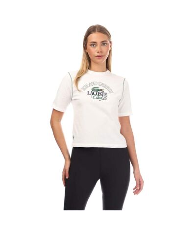 T-shirt rolandgarros edition femme crème Lacoste