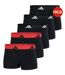 Lot De 5  Boxers Active Flex Homme Noir Rouge Adidas-2