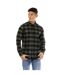 Chemise Manches Longues Motif/style À Carreaux Brodie Homme Vert Noir Peter Werth-2
