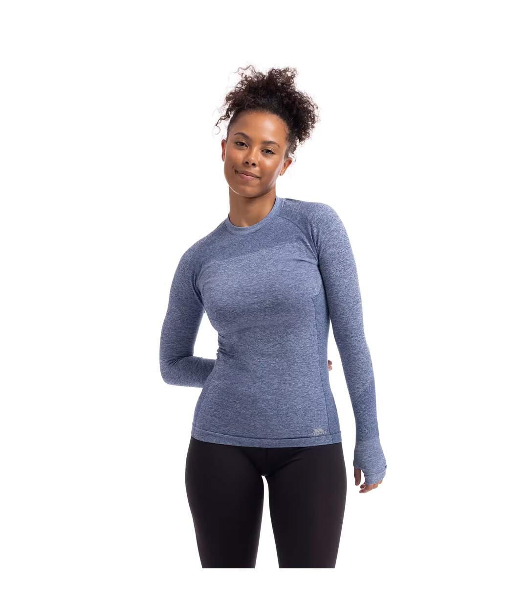 Haut De Sport Manches Longues Pelina Femme Ton Bleu Indigo Chiné Trespass-2