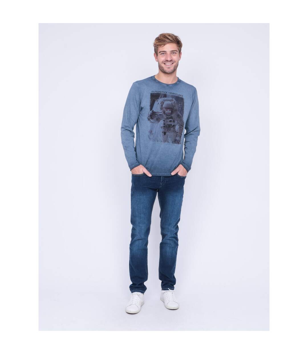 T-shirt manches longues col rond pur coton JOSTON-4