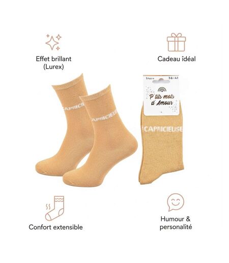 Chaussettes Femme Lurex Message Humoristique