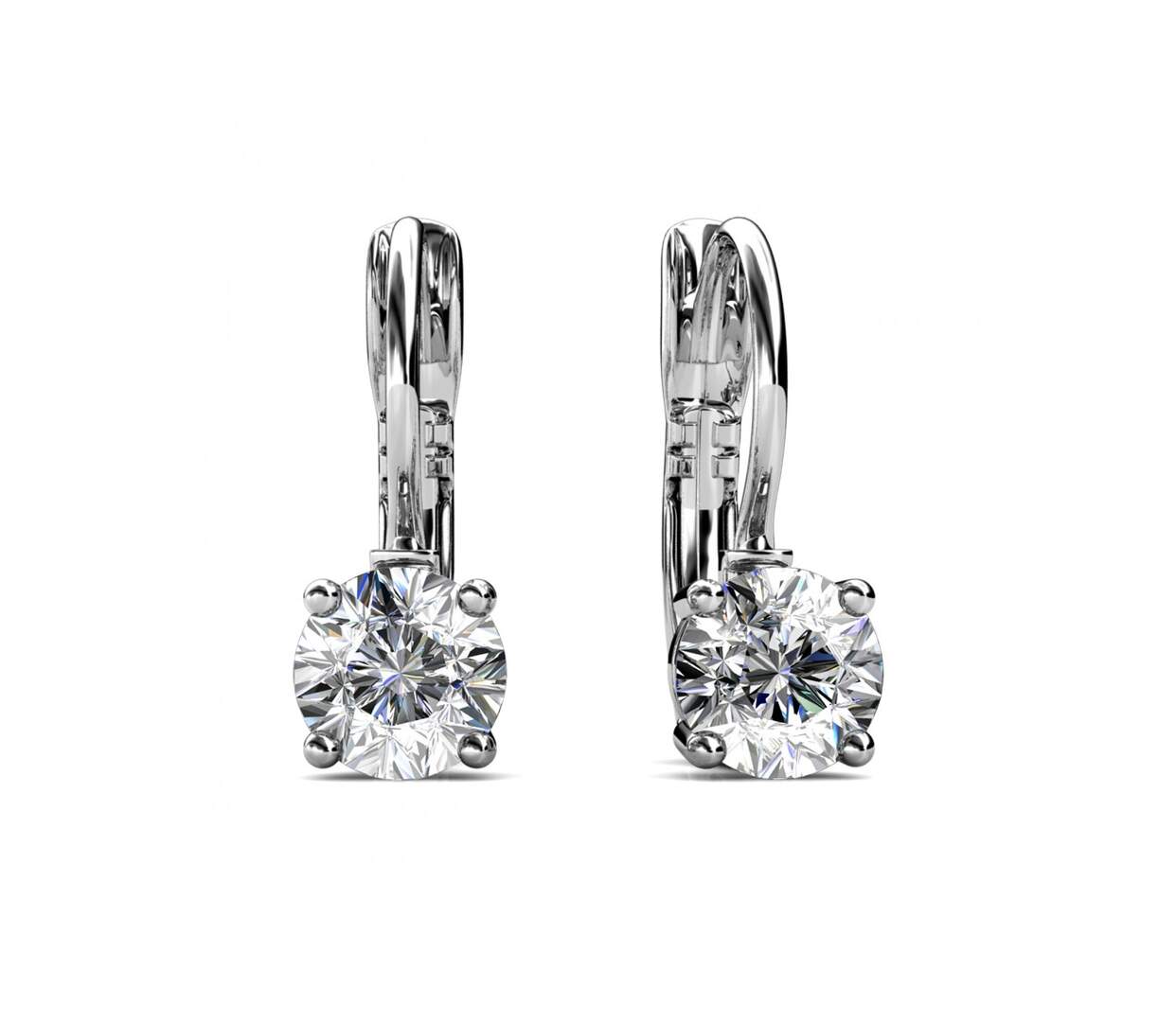 Boucles d'oreilles Round, Cristal d'Autriche-3