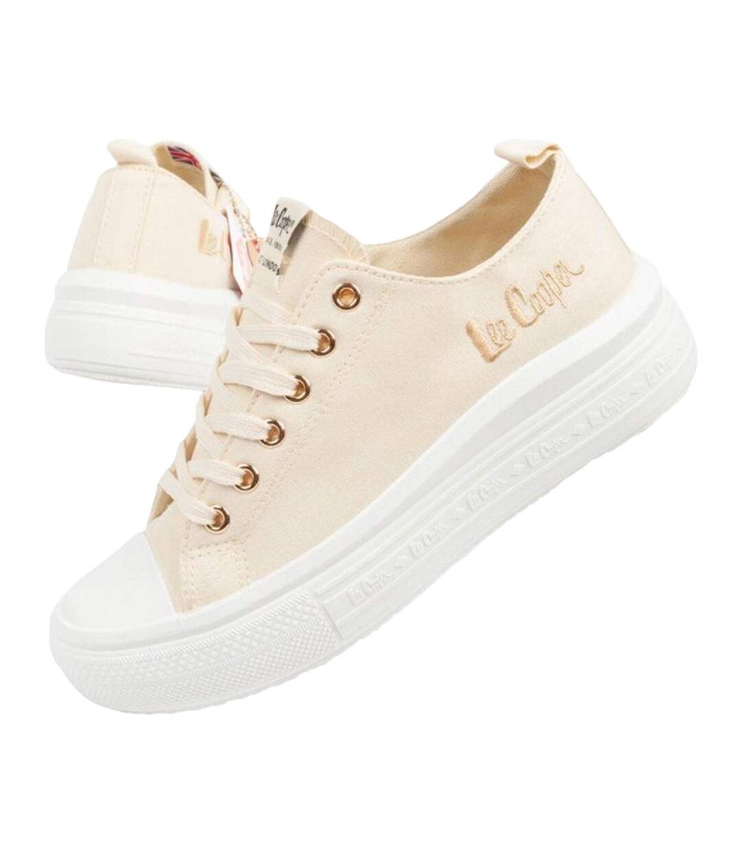 Baskets Lcw-24-44-2462l Femme Beige Lee Cooper-4