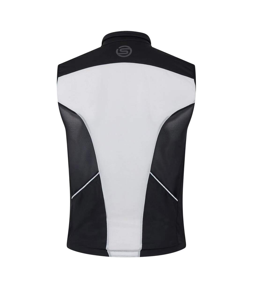 Mens Mock Neck Slim Gilet Black Skins-2