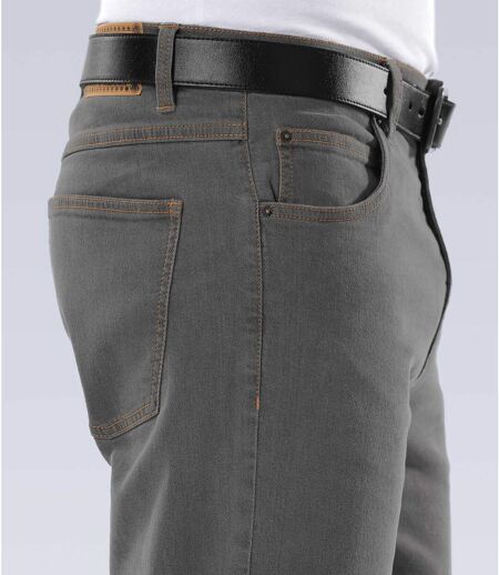 Pack of 2 Men's Regular Stretch Jeans - Gray Blue 