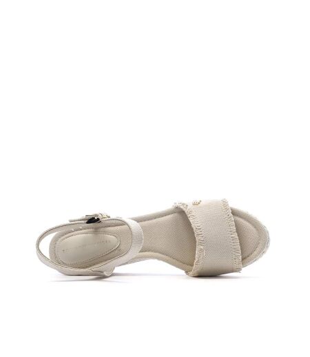 Sandales à talons beige femme tommy hilfiger wedgeee