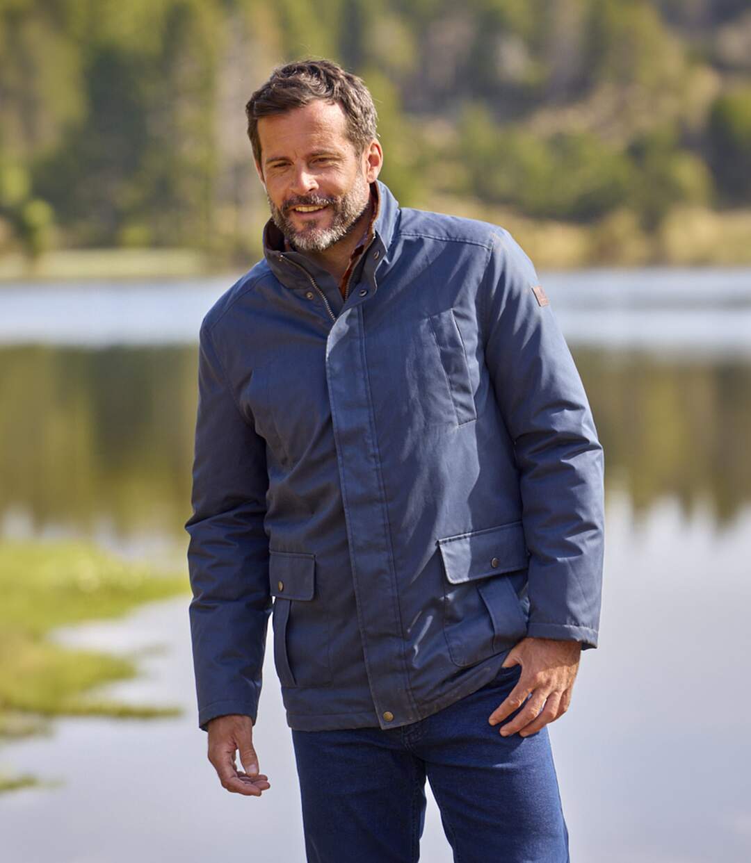 Le Blouson Tricot Jacquard Doublé Sherpa-3
