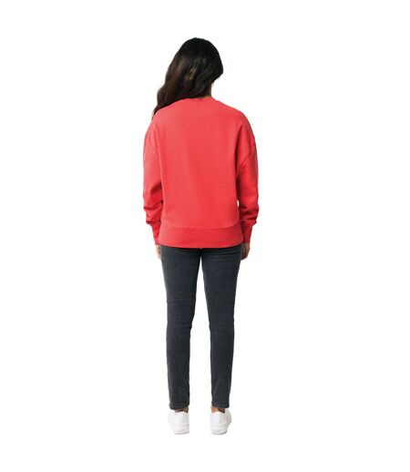 Unisex adult kruger recycled cotton crew neck relaxed fit sweatshirt luscious red Iqoniq
