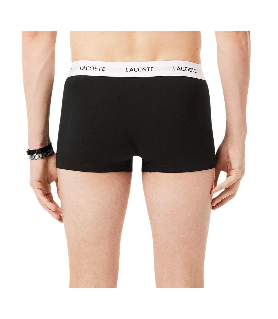X3 sous-vêtement noir homme lacoste stret - l-3