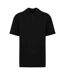 Mens pique drop shoulder polo shirt black Native Spirit-1