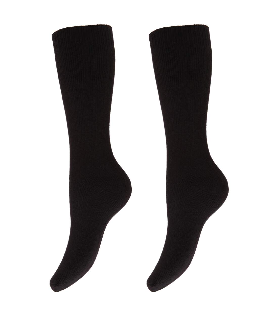 Chaussettes thermiques hautes 2 paires femme noir Chaussettes thermiques hautes (2 paires)