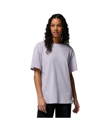 Womens/ladies Floral Oversized T-shirt Lavender Columbia
