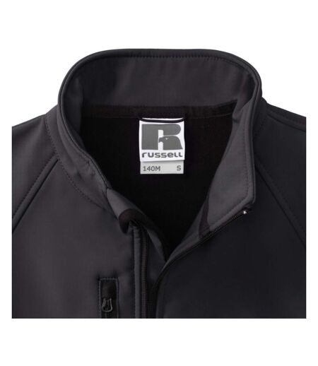 Jerzees Colors Mens Water Resistant & Windproof Softshell Jacket (Black)