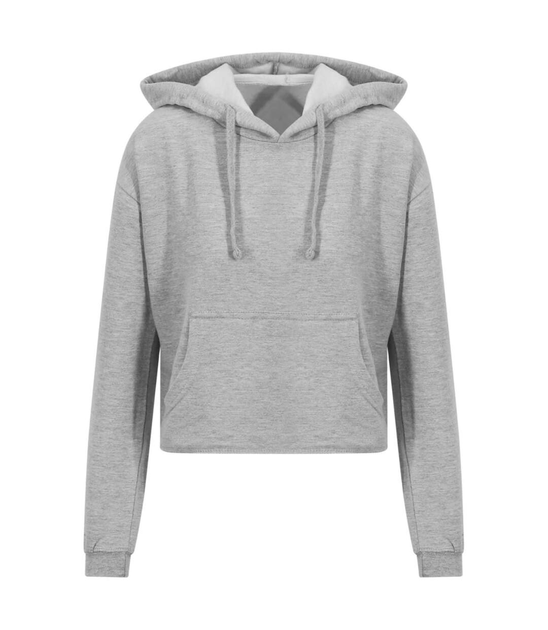 Sweat Court À Capuche Femme Gris Chiné Awdis-1