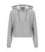 Sweat Court À Capuche Femme Gris Chiné Awdis-1