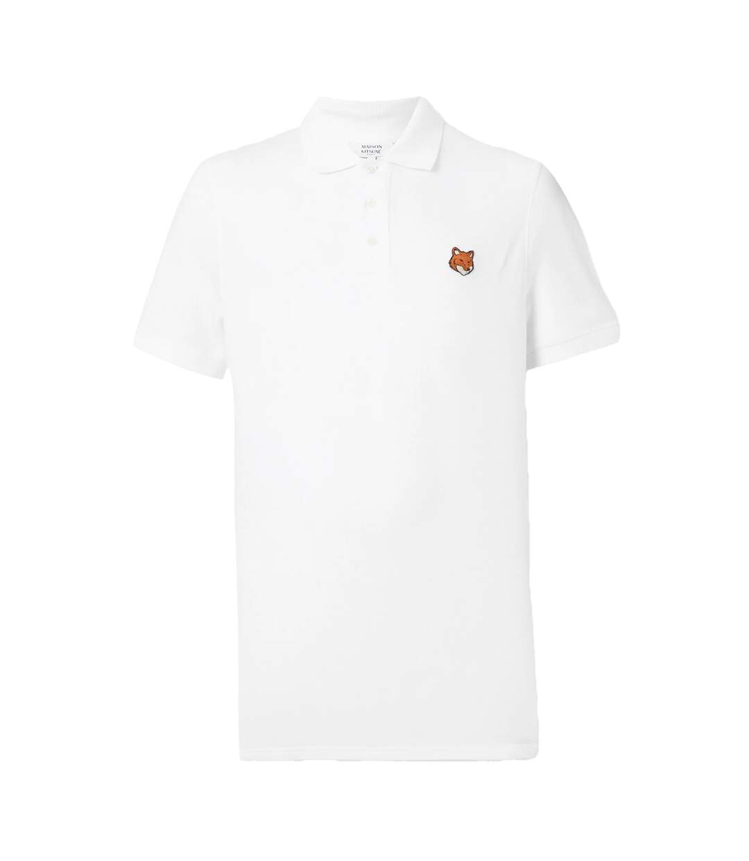 Polo Manches Courtes Motif/style Renard Homme Blanc Maison Kitsuné-2