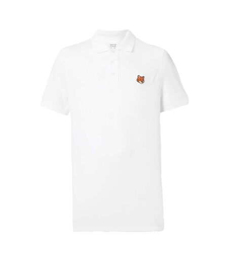 Polo Manches Courtes Motif/style Renard Homme Blanc Maison Kitsuné