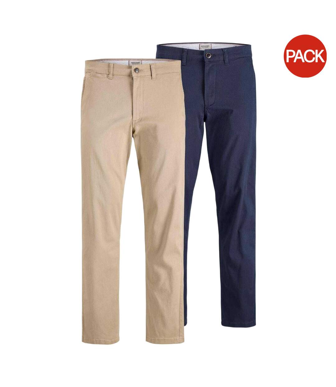 Pack Of 2  Mens Kane Dave Chinos  Crockery Jack And Jones-2