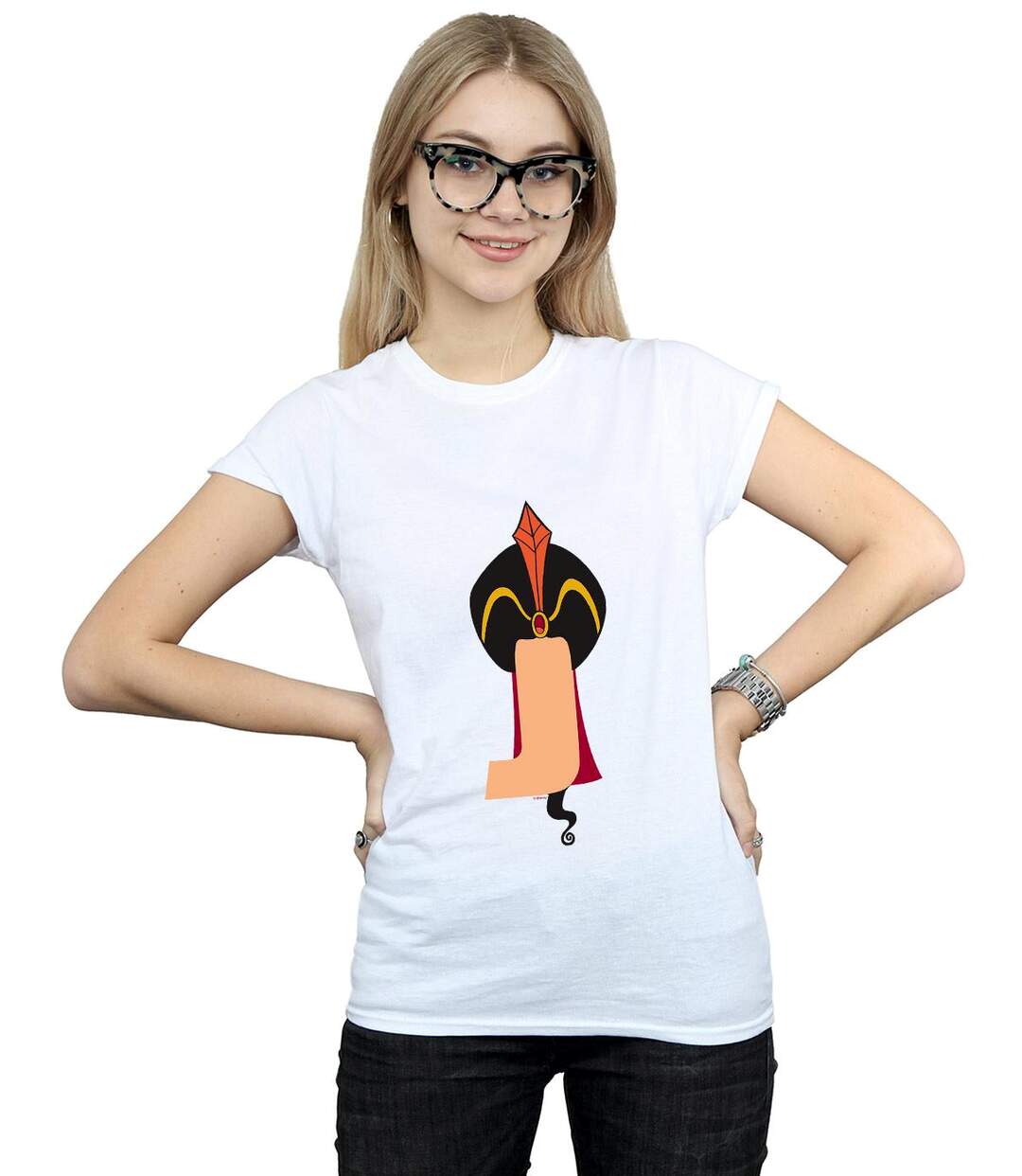 Disney - T-shirt ALPHABET J IS FOR JAFAR - Femme (Blanc) - UTBI14979-2
