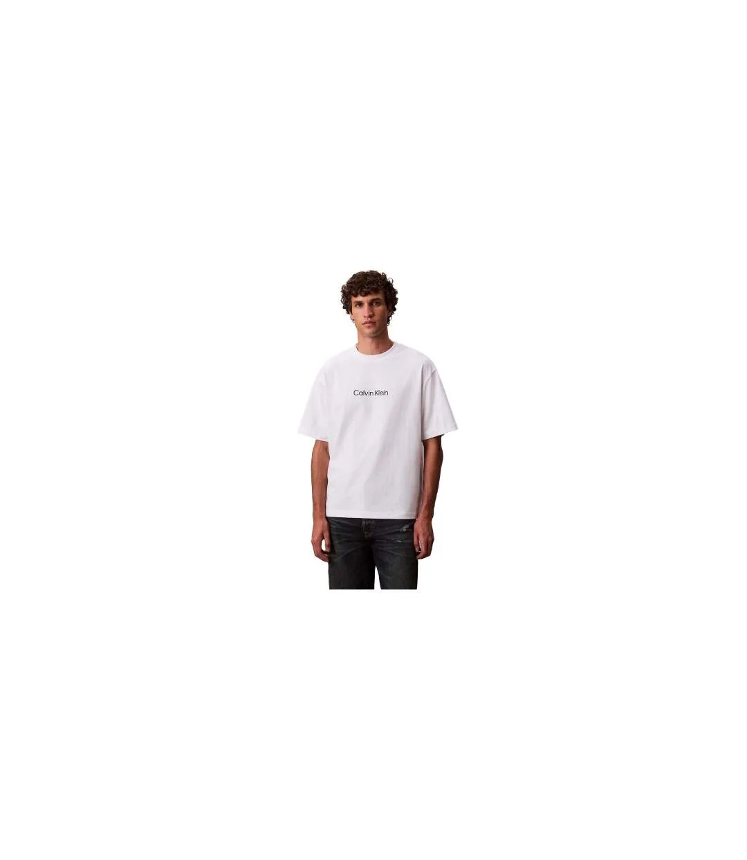 T-shirt Homme Blanc Calvin Klein-1