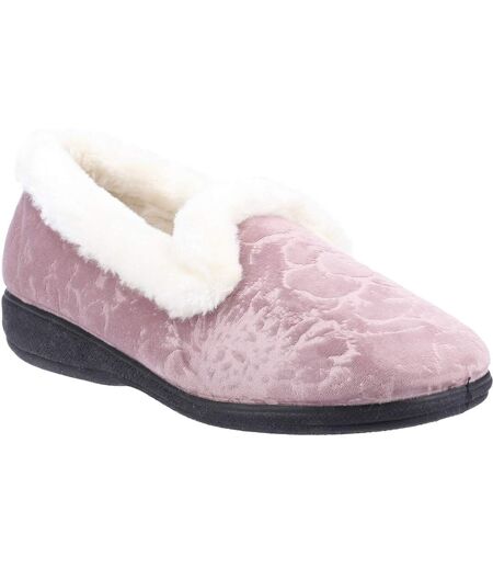 Fleet & Foster Womens/Ladies Adelaide Memory Foam Slippers (Pink) - UTFS8471