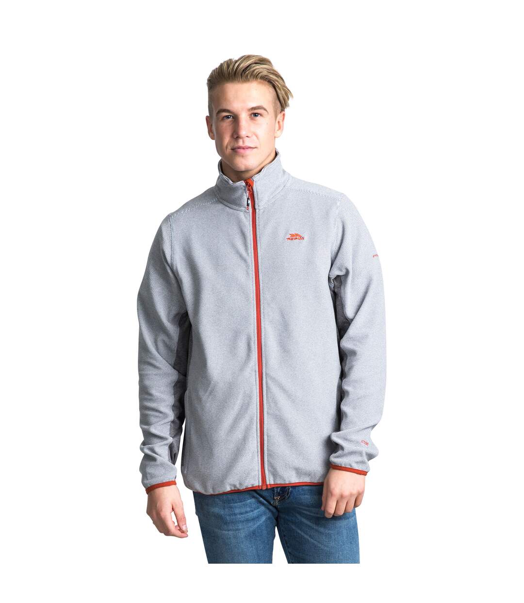 Trespass - Polaire zippée MIRTH - Homme (Gris côtelé) - UTTP4146