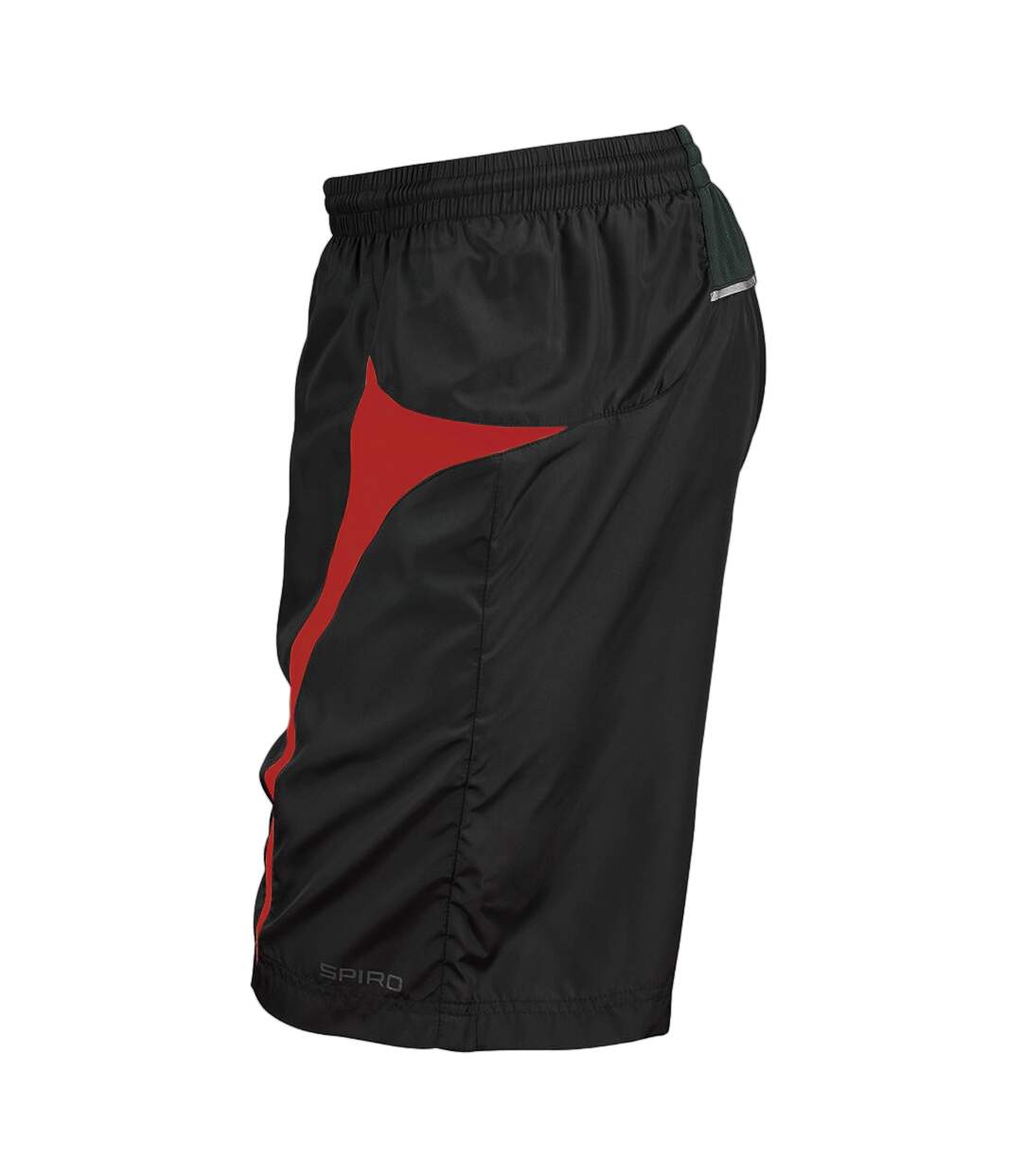 Spiro Mens Micro-Team Sports Shorts (Black/Red) - UTRW1478-3