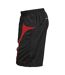 Spiro Mens Micro-Team Sports Shorts (Black/Red) - UTRW1478