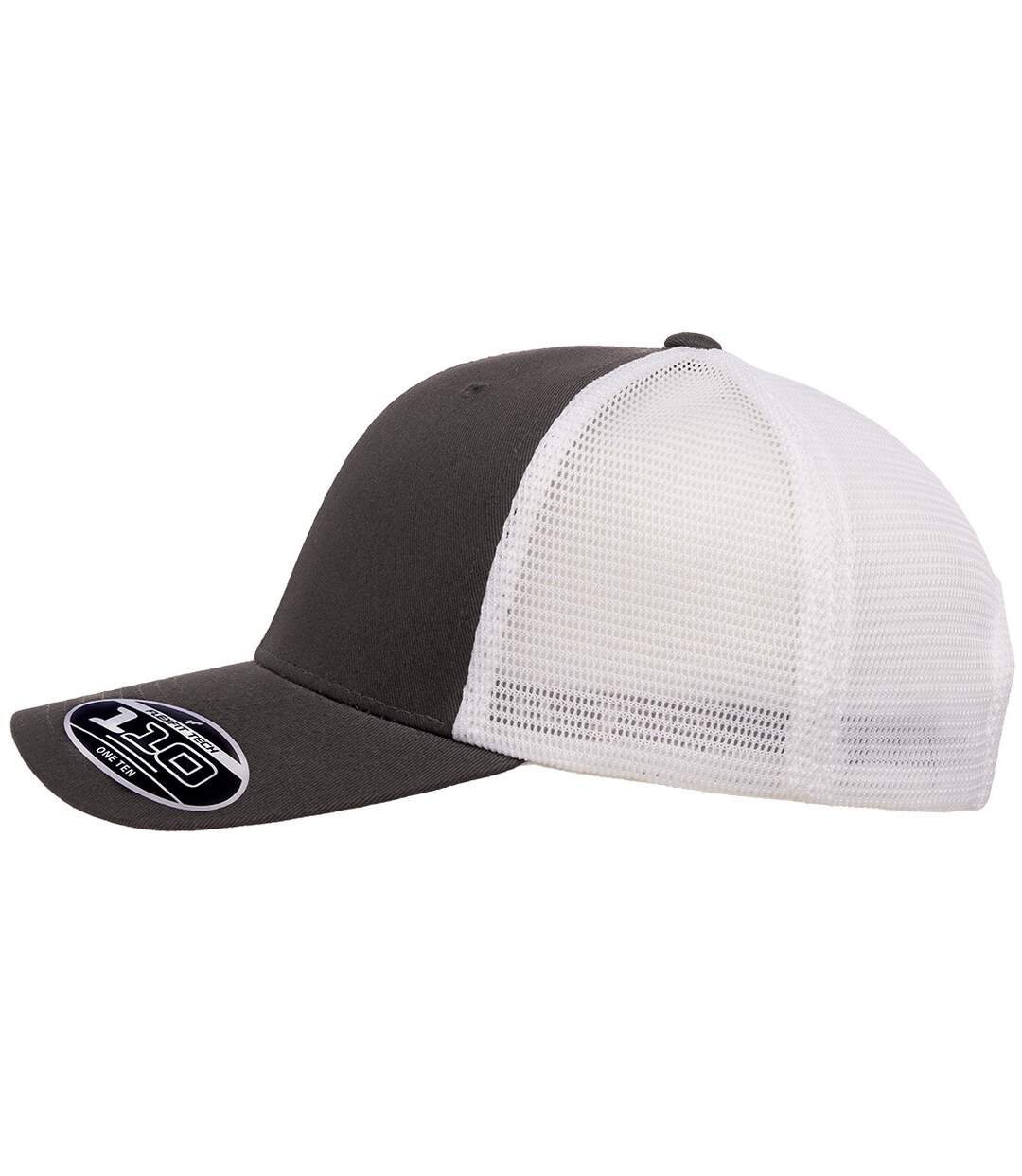 Casquette adulte gris foncé / blanc Flexfit-3